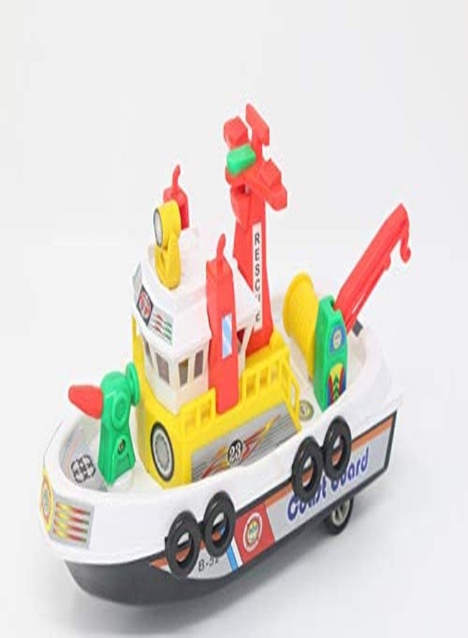 Shinsei City Harbour Boat Ship Maintenance Free Pullback Spring Action Race Toy Gift for Boys 3+ Years. Strong ABS Plastic, NO Sharp Edges, BIS Certified. Pack of 1, Color Yellow - Image 2